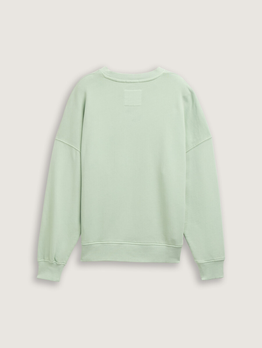felpa oversize con taschino sul petto