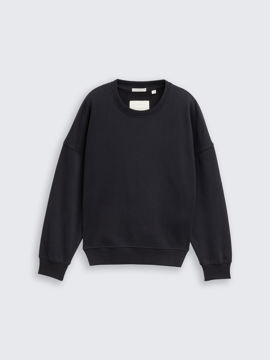felpa oversize con stampa sul retro