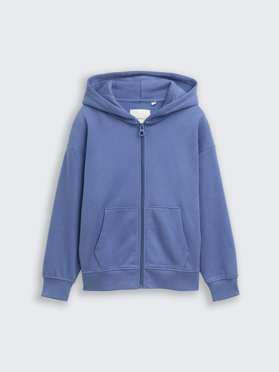 giacca felpata oversize con cappuccio e stampa sul retro