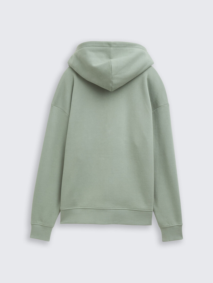 felpa oversize con cappuccio e cerniera