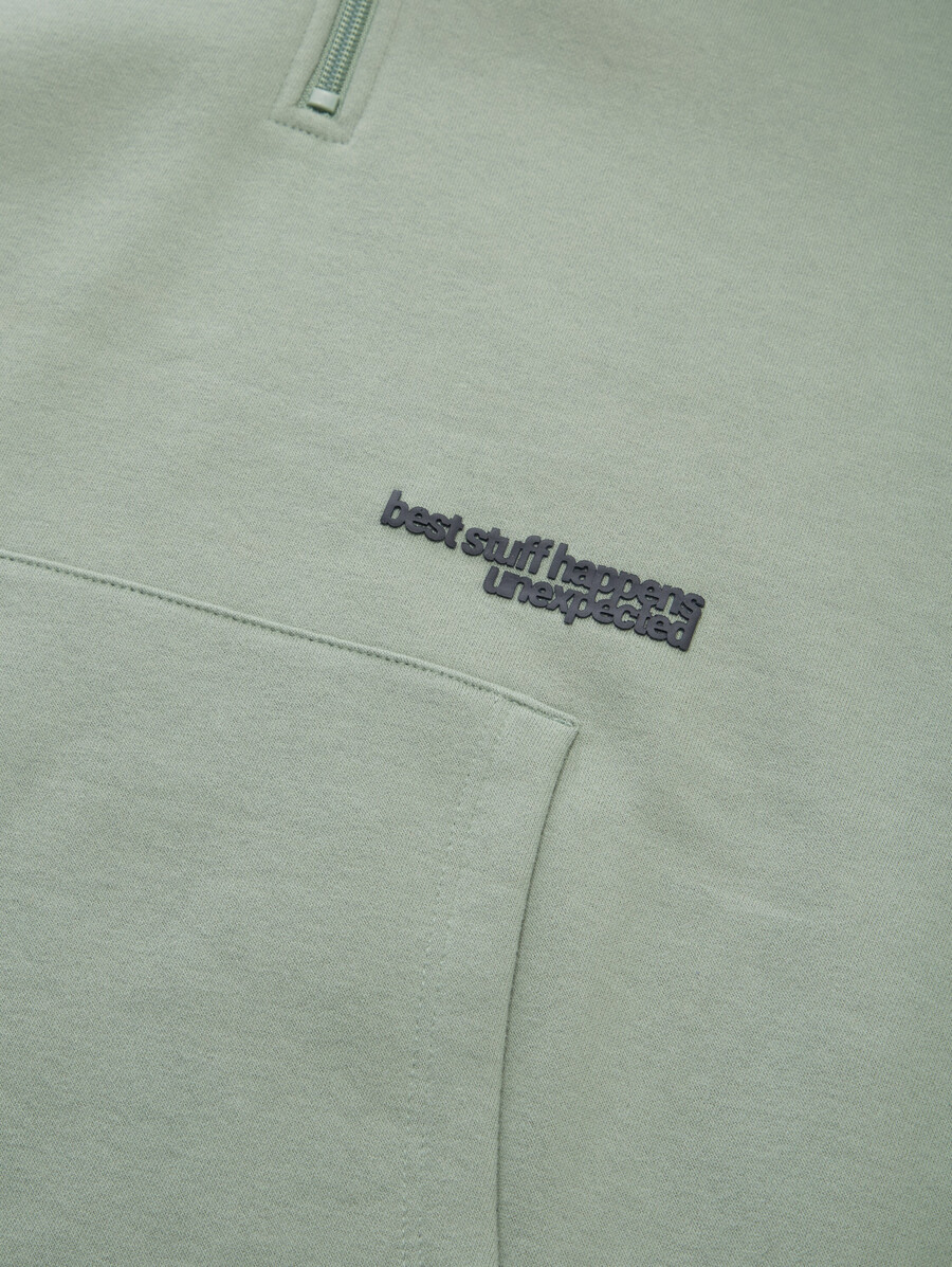 felpa oversize con cappuccio e cerniera