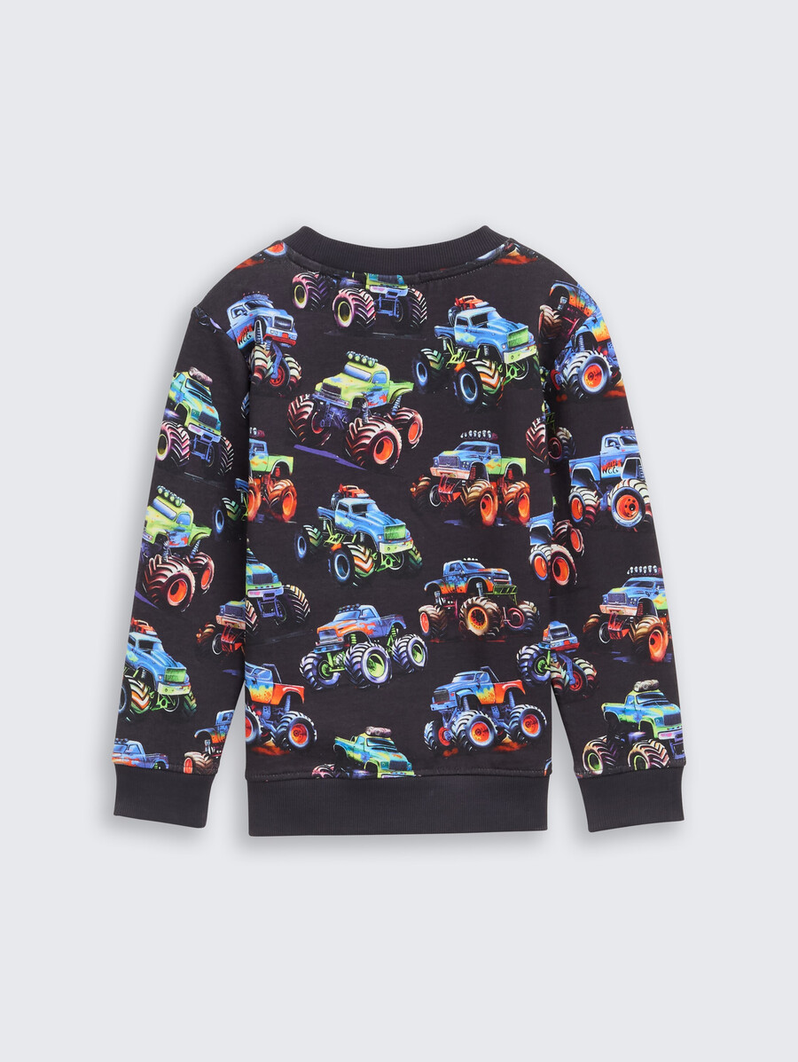 felpa con stampa all-over