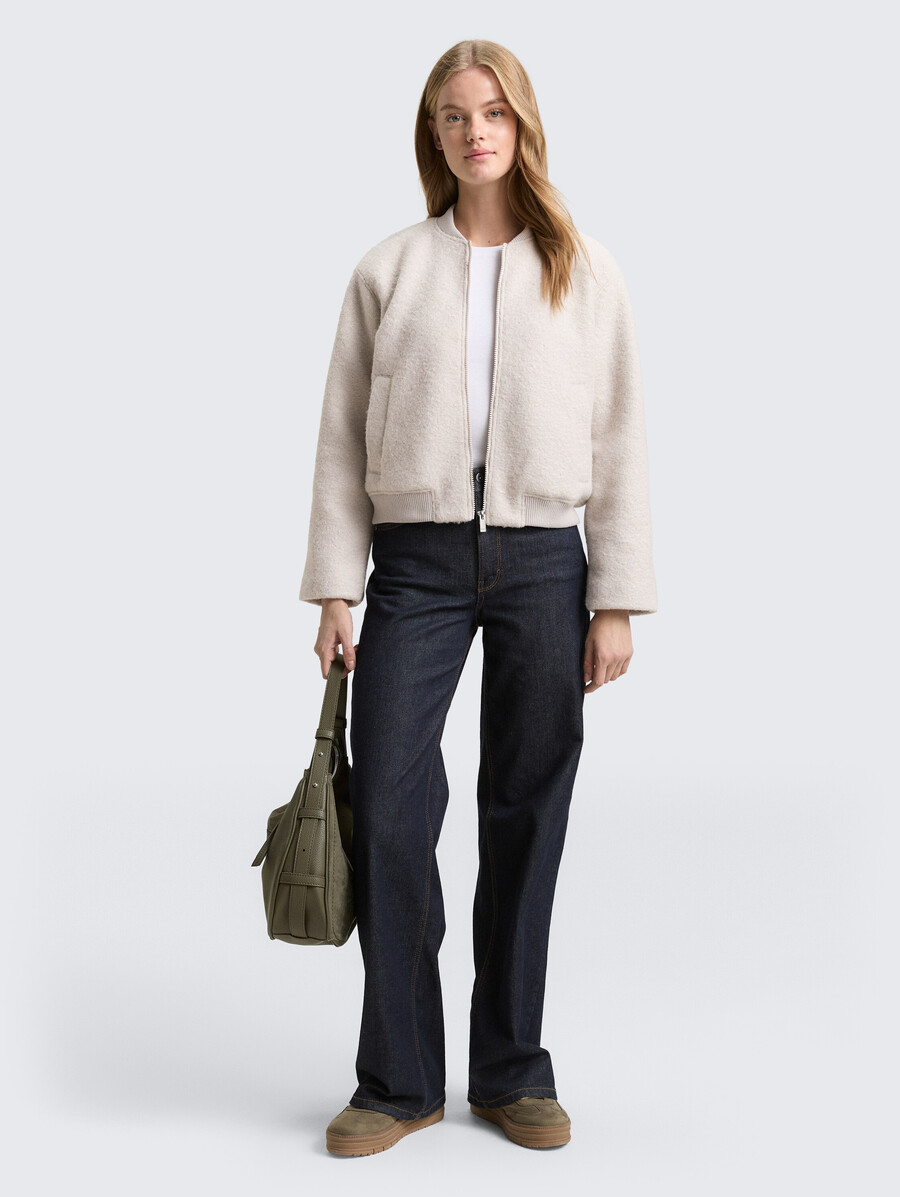 giubbotto bomber in bouclé