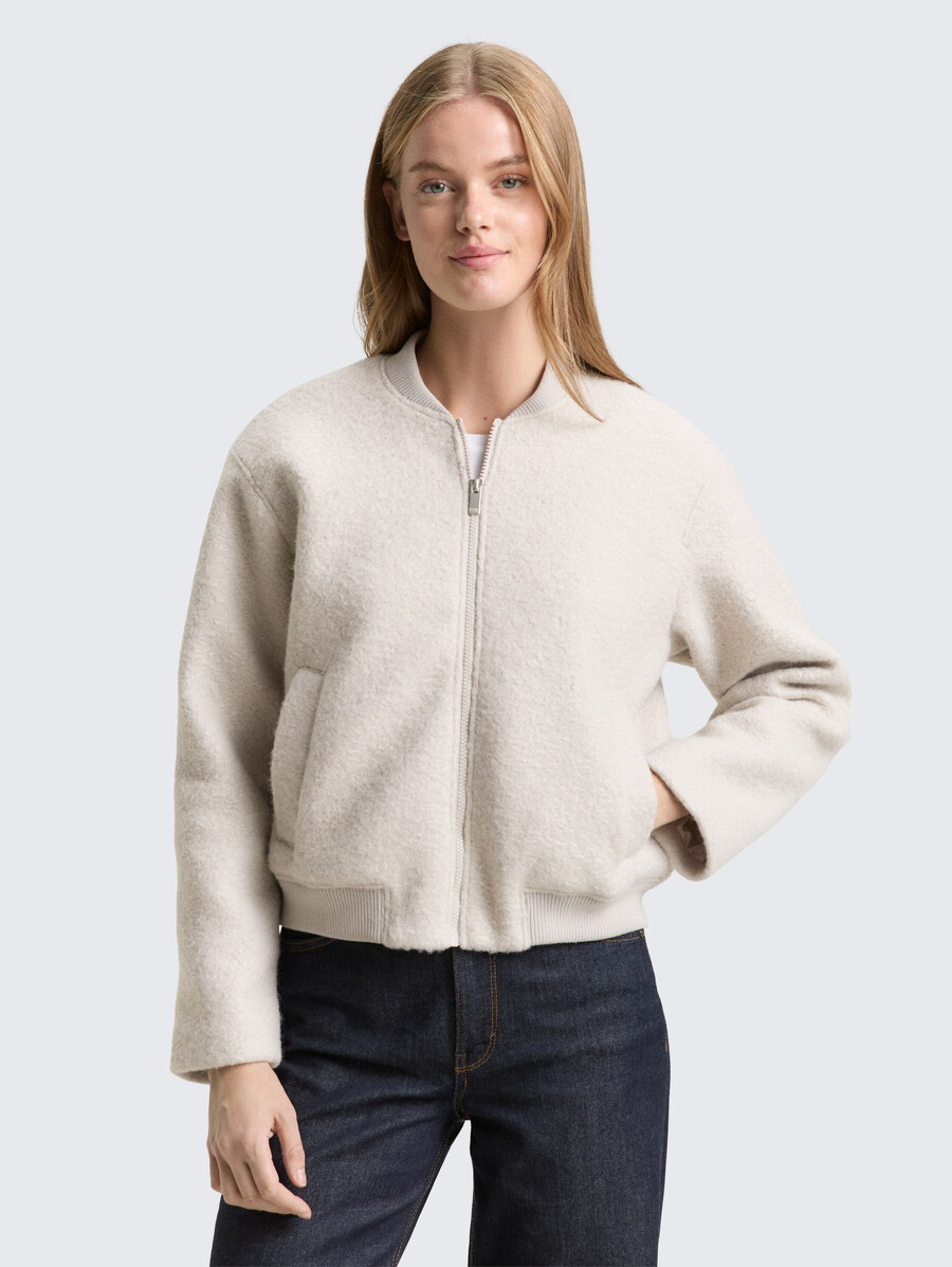 giubbotto bomber in bouclé