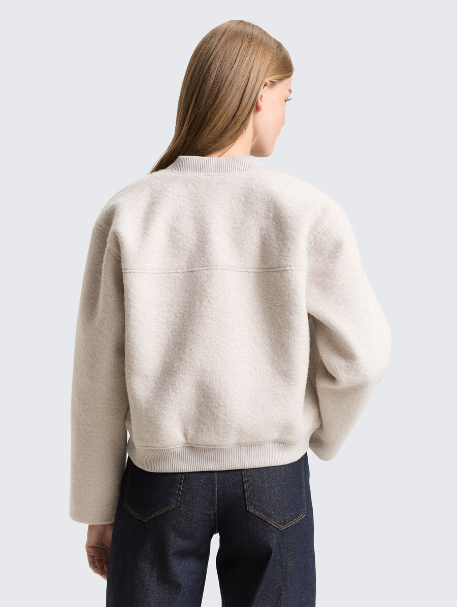 giubbotto bomber in bouclé