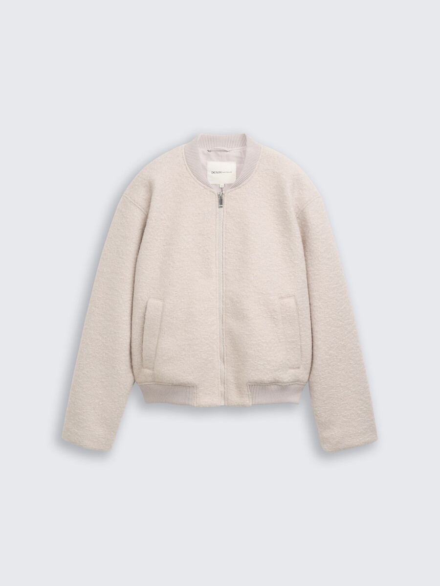 giubbotto bomber in bouclé
