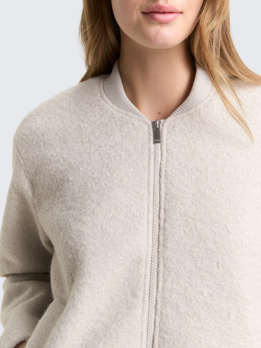 giubbotto bomber in bouclé