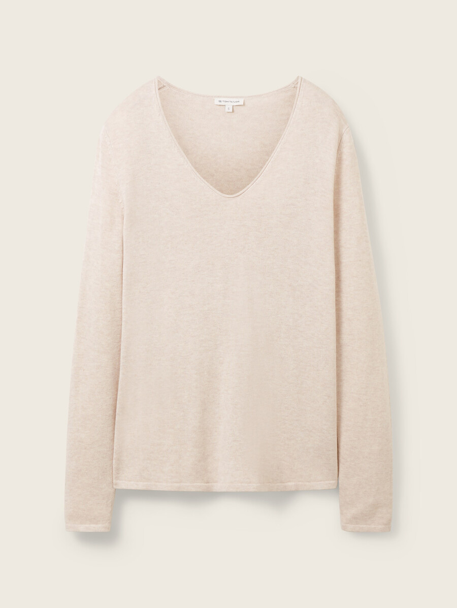 maglione con scollo a v