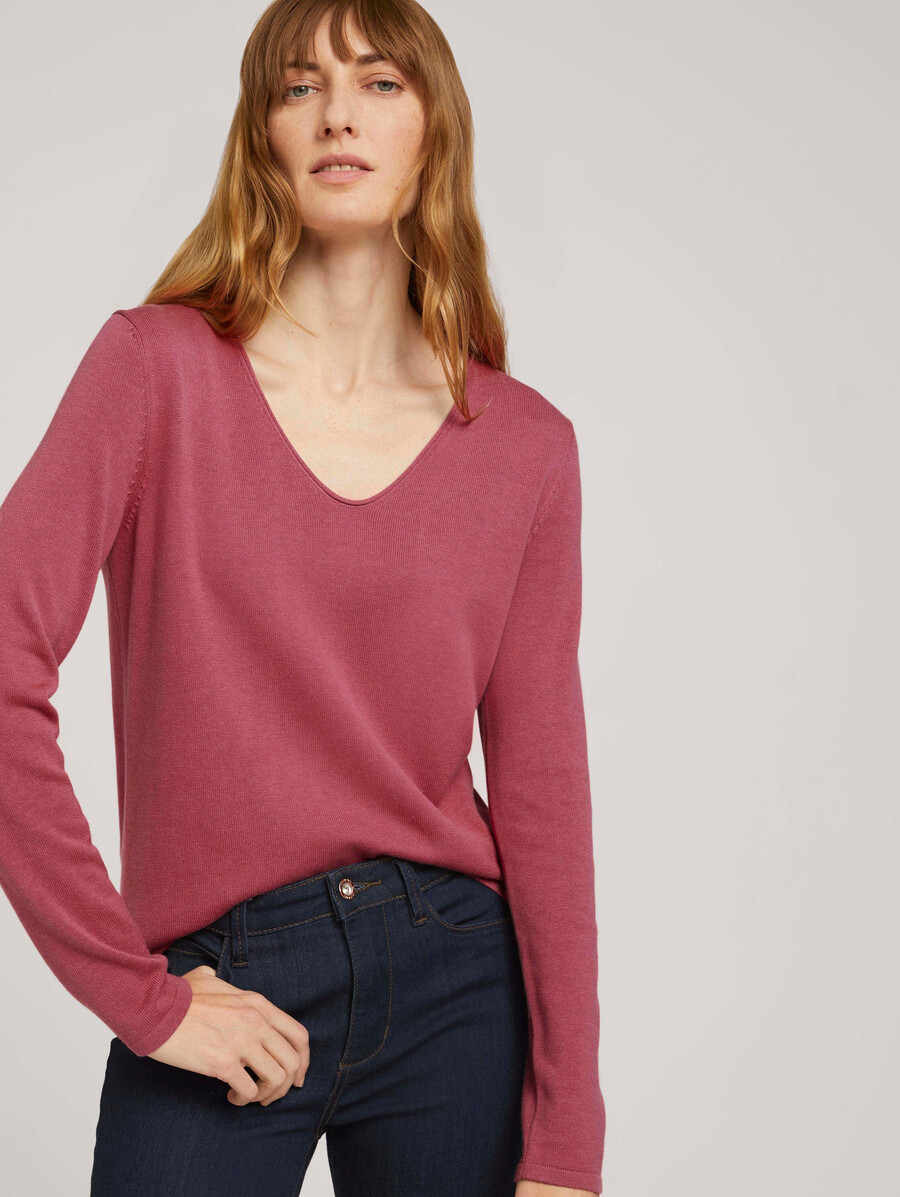 maglione con scollo a v