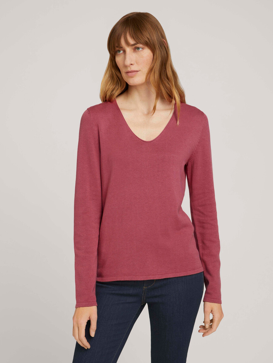 maglione con scollo a v