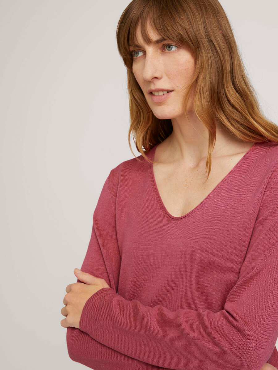 maglione con scollo a v