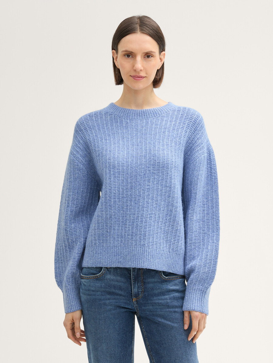 maglione lavorato a maglia con paillettes
