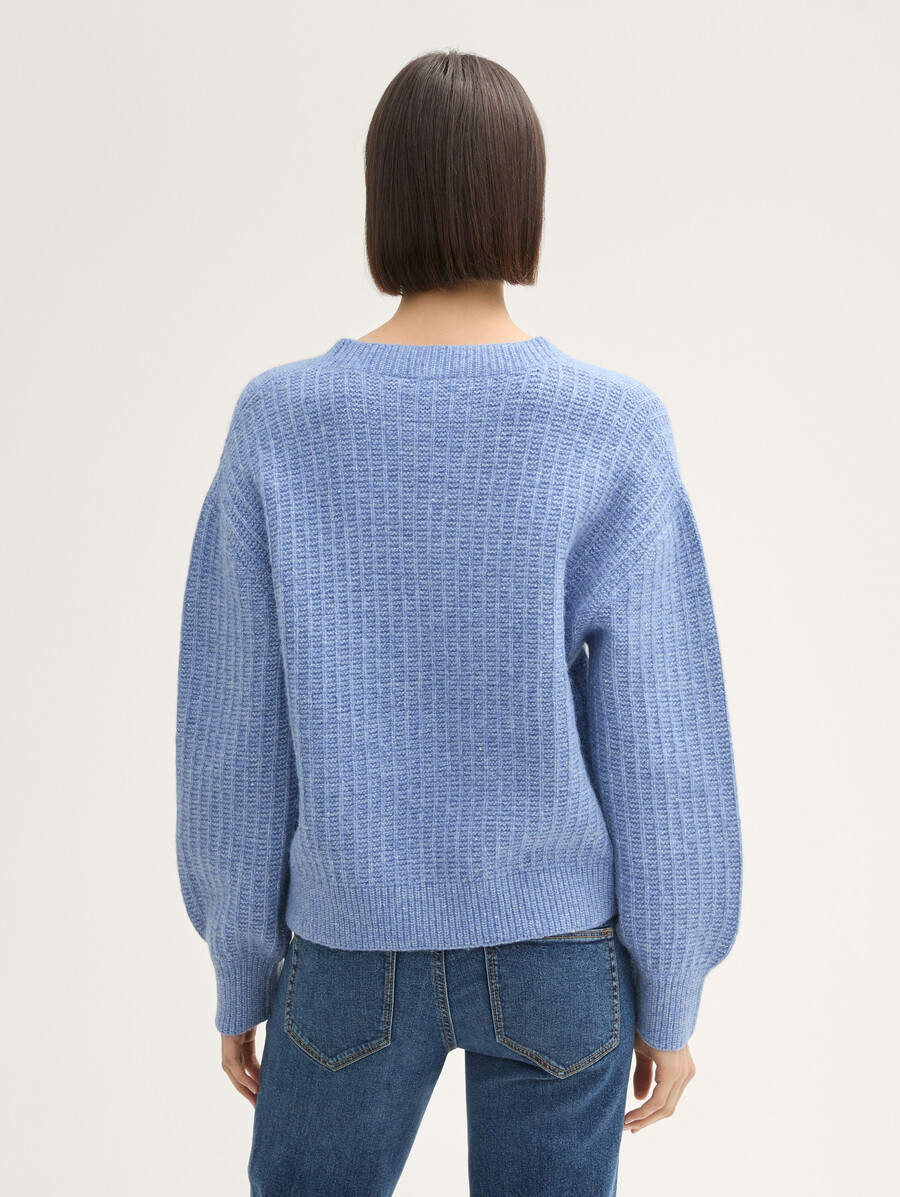 maglione lavorato a maglia con paillettes