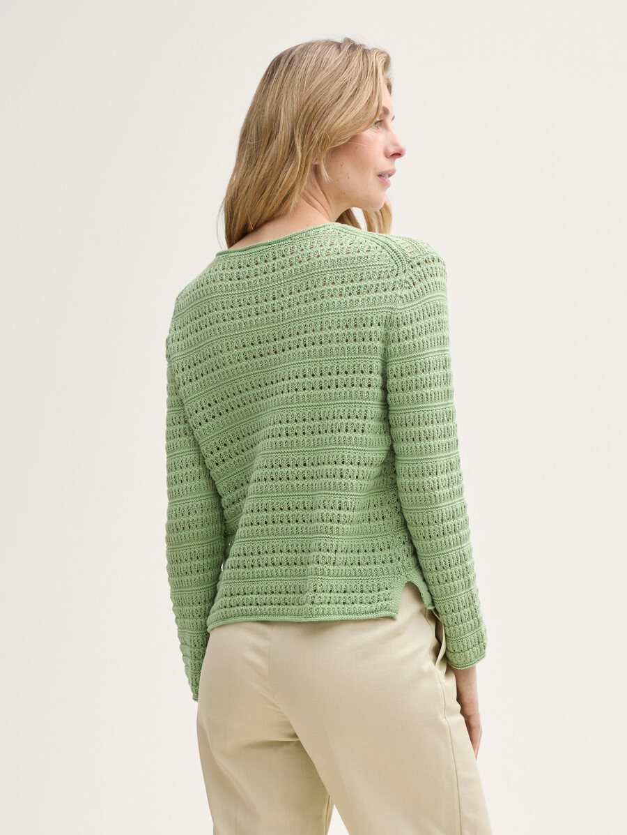 maglione lavorato a maglia in cotone biologico