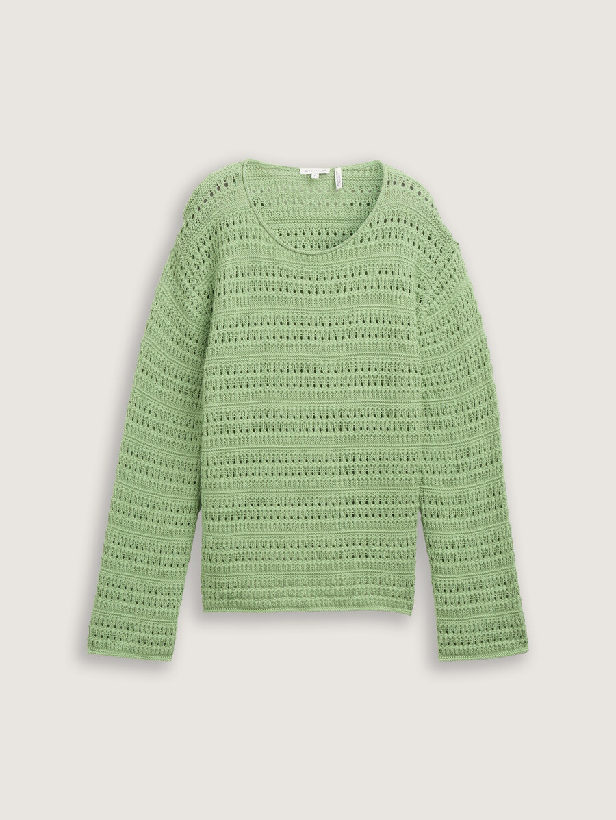 maglione lavorato a maglia in cotone biologico
