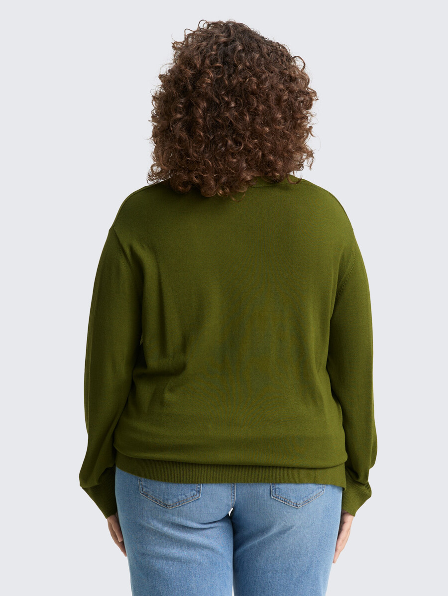 taglie forti - maglione lavorato a maglia dalla vestibilità ampia