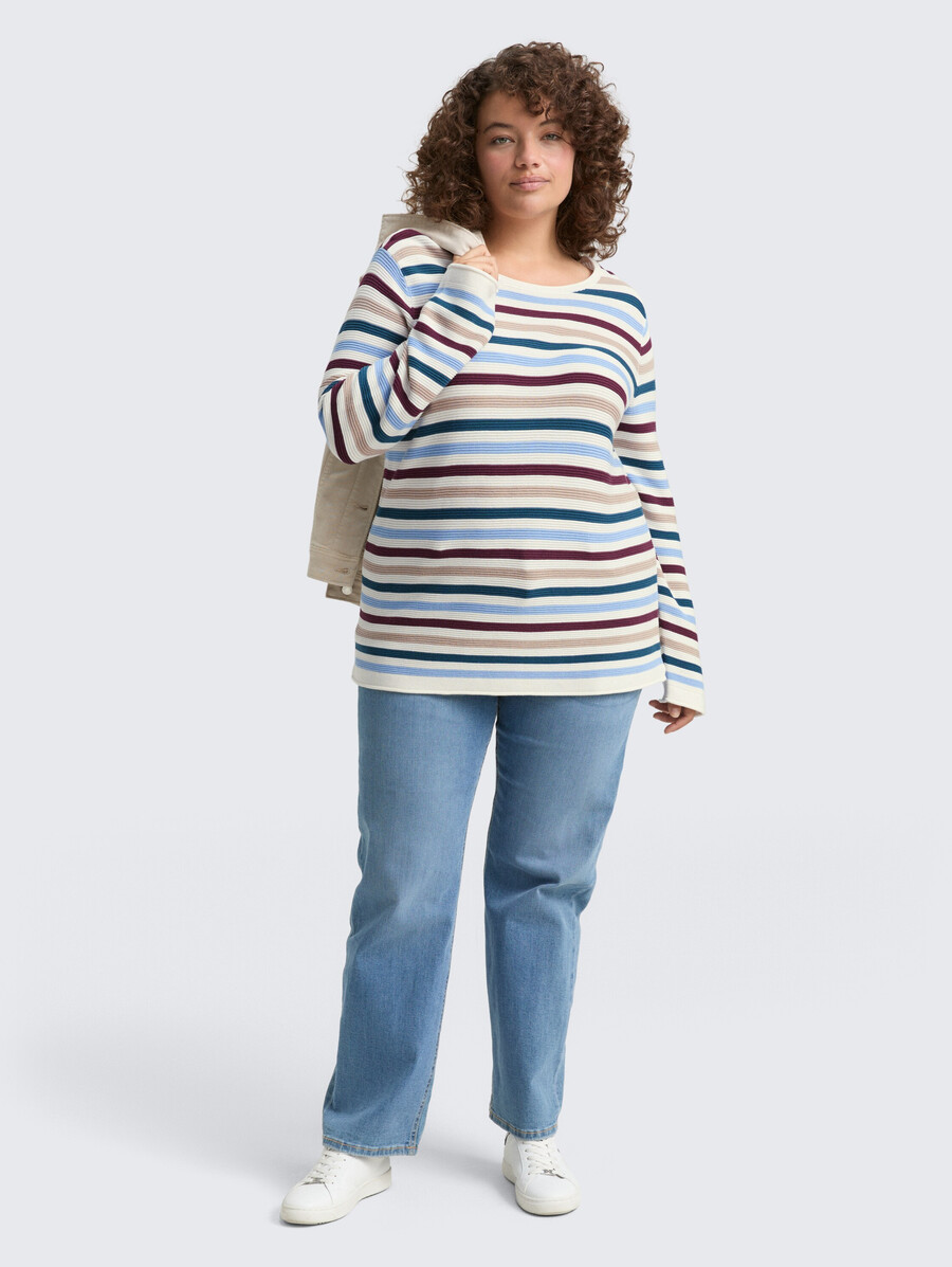 taglie forti - maglione lavorato a maglia in cotone biologico