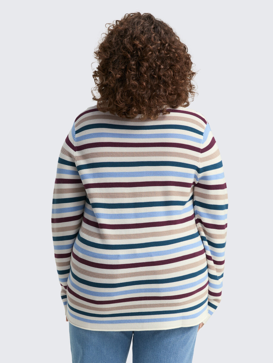 taglie forti - maglione lavorato a maglia in cotone biologico