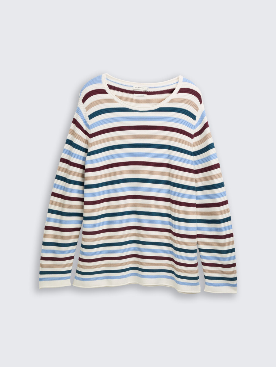 taglie forti - maglione lavorato a maglia in cotone biologico