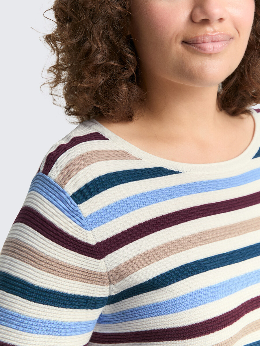 taglie forti - maglione lavorato a maglia in cotone biologico