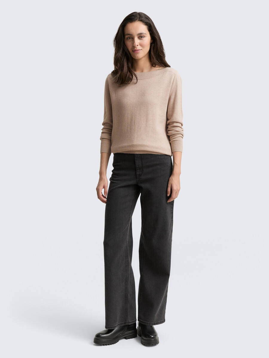 maglione lavorato a maglia con misto cashmere