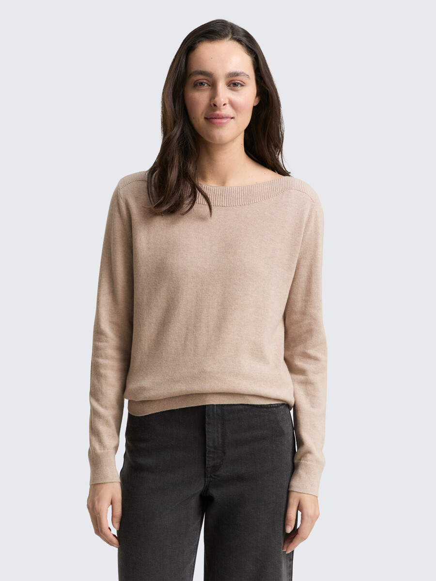 maglione lavorato a maglia con misto cashmere
