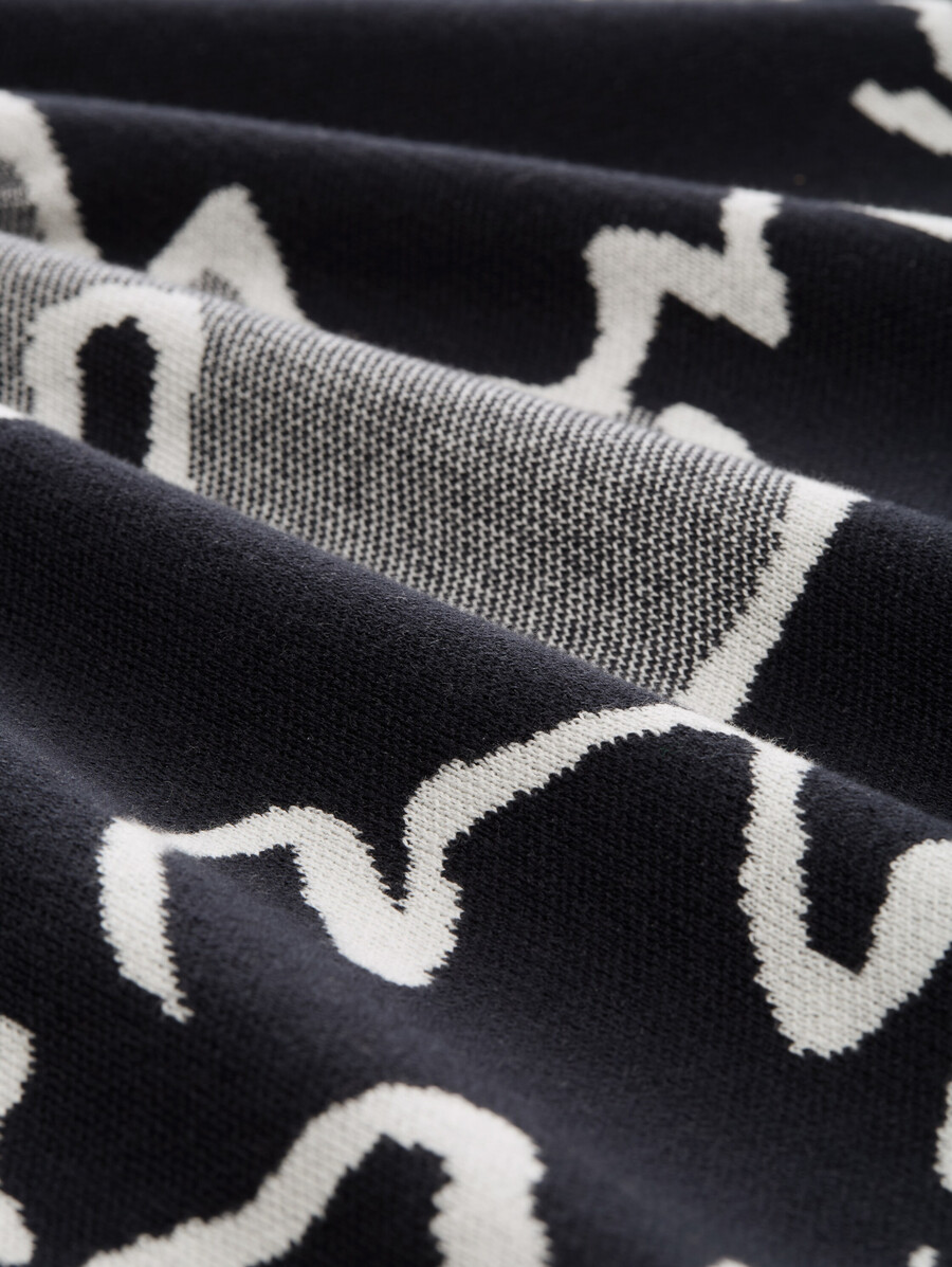 maglione lavorato a maglia ampio con motivo