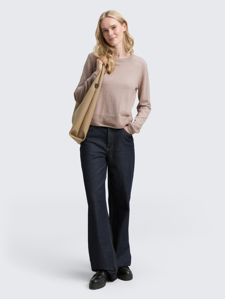maglione lavorato a maglia con misto cashmere