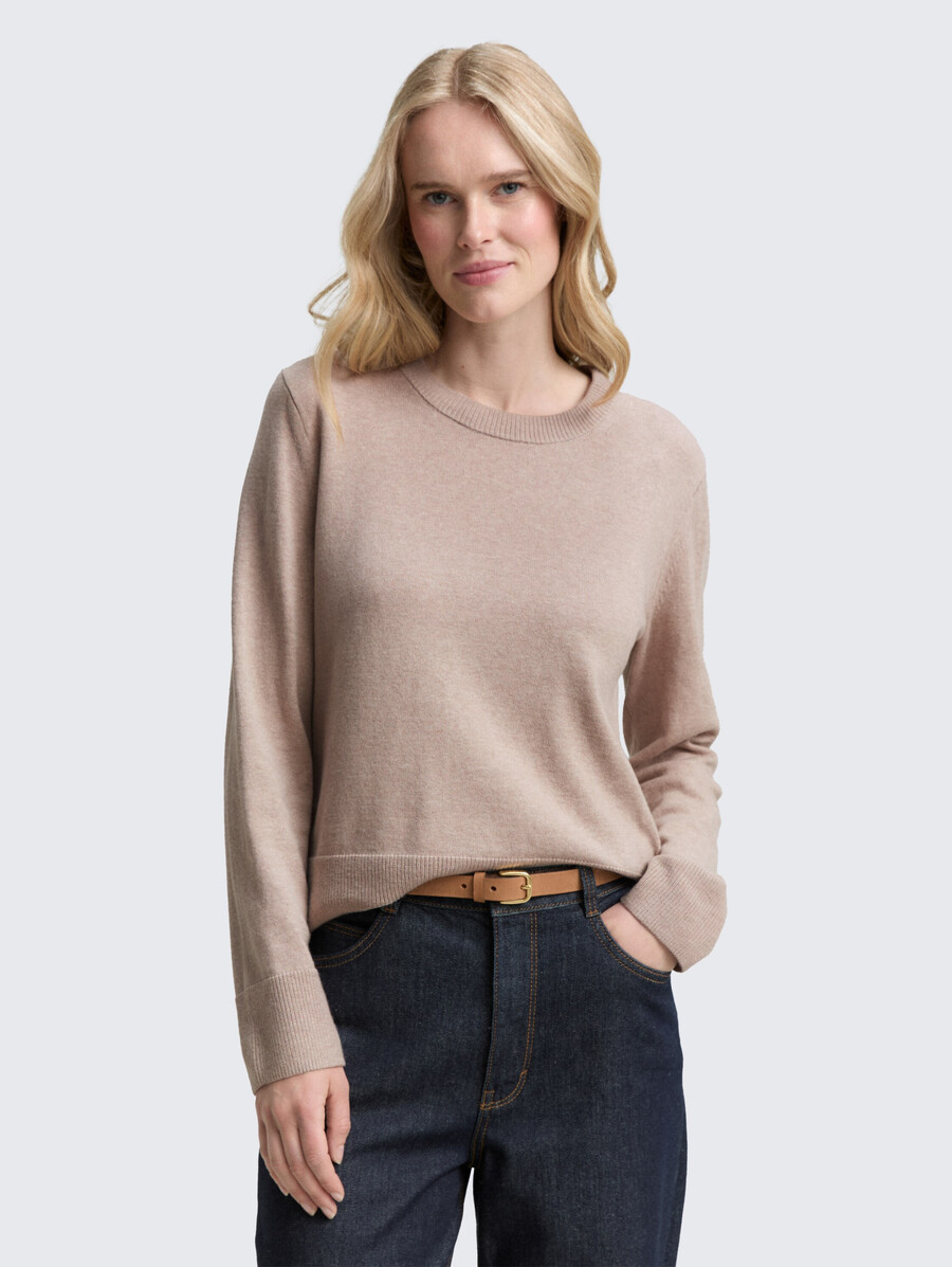 maglione lavorato a maglia con misto cashmere
