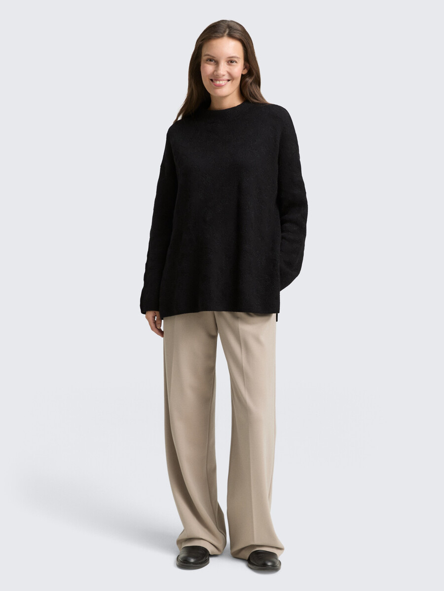 maglione oversize in maglia con effetto glitter