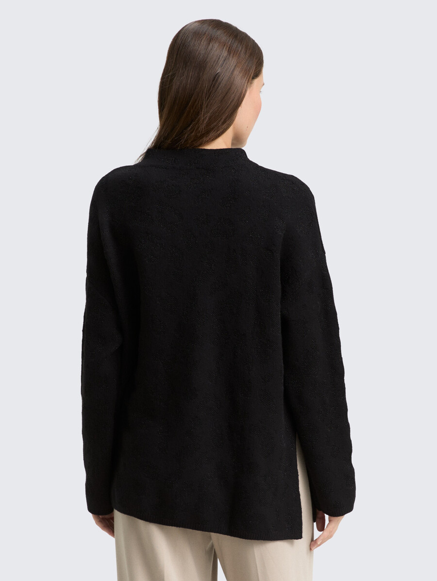 maglione oversize in maglia con effetto glitter