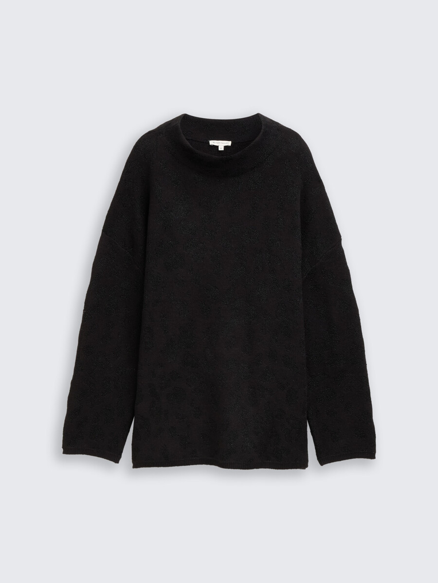 maglione oversize in maglia con effetto glitter