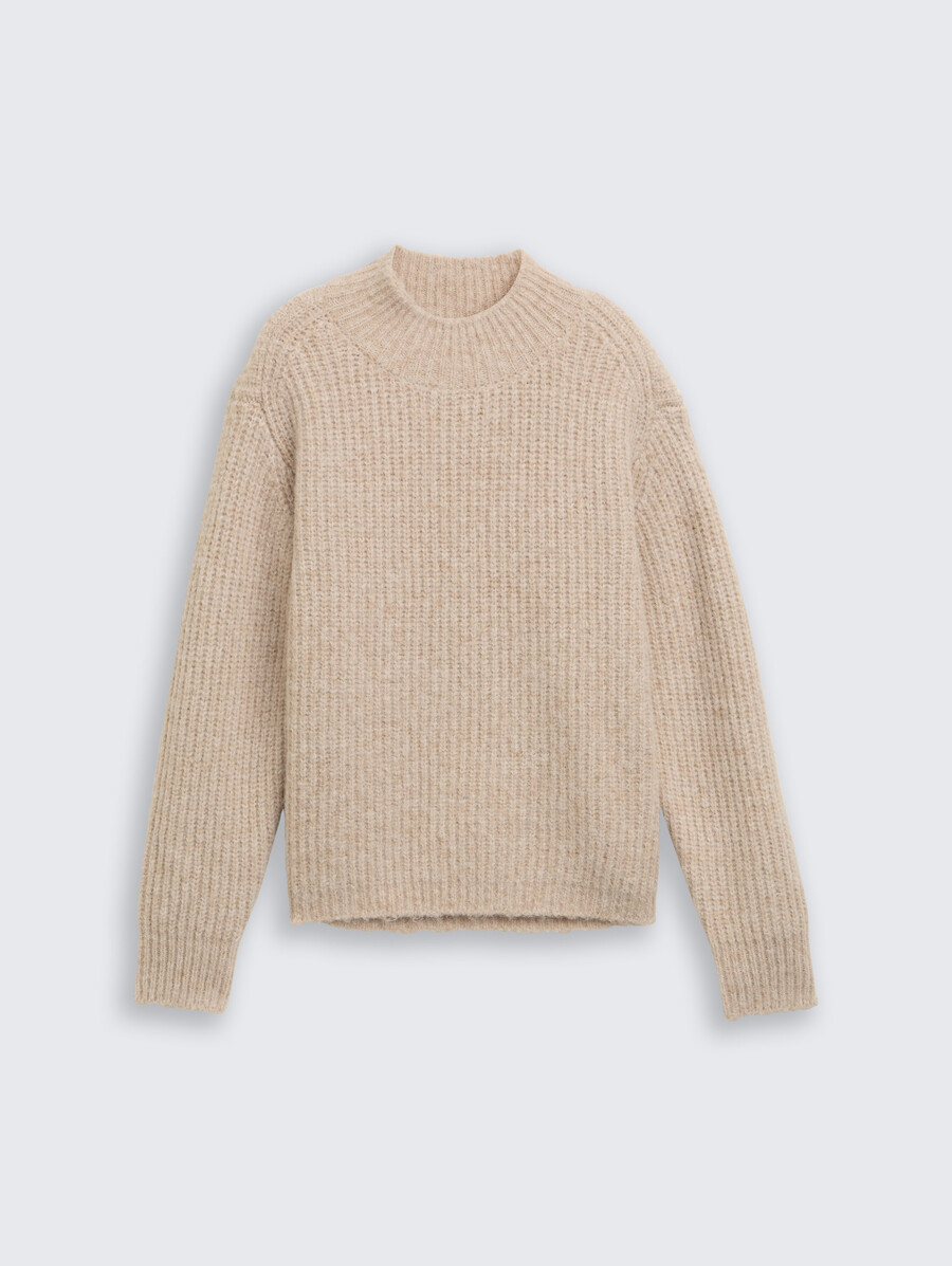 maglione lavorato a maglia dalla vestibilità comoda con collo alto