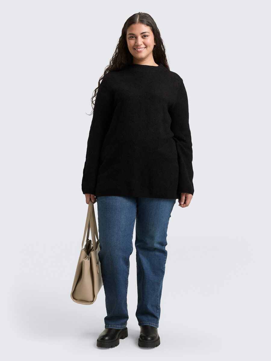 plus size - maglione lavorato a maglia con effetto glitter