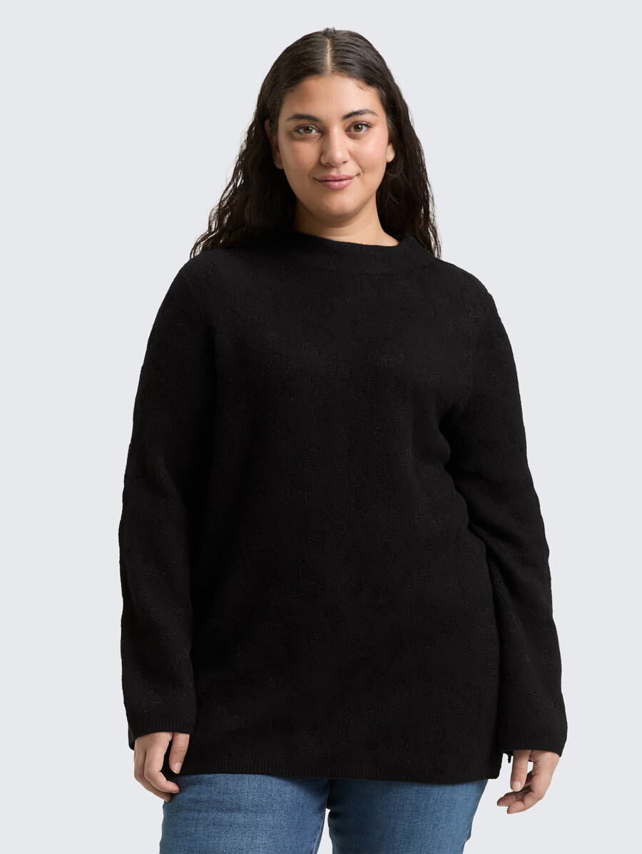 plus size - maglione lavorato a maglia con effetto glitter