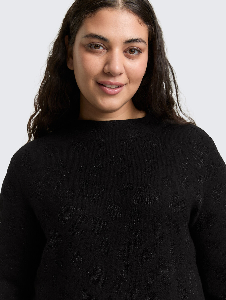 plus size - maglione lavorato a maglia con effetto glitter