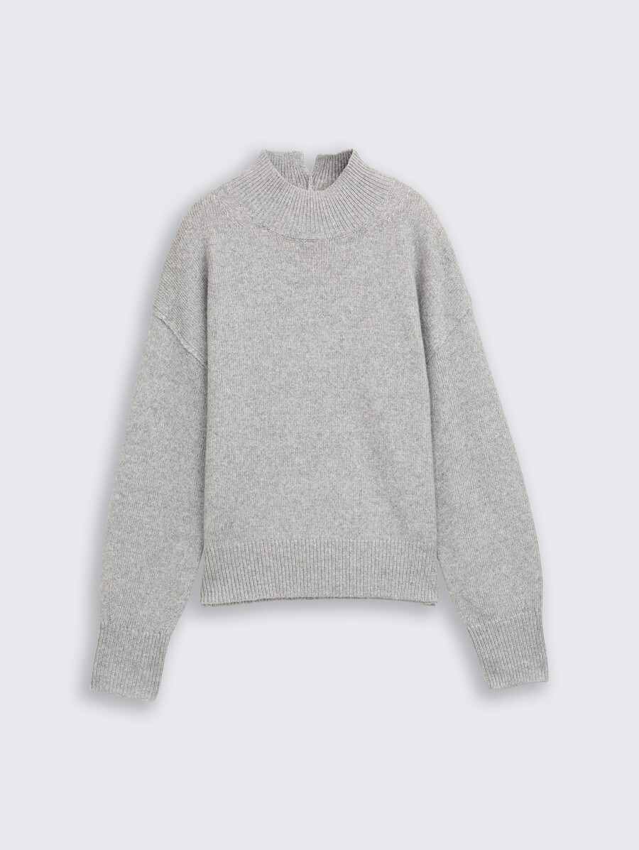 maglione oversize lavorato a maglia con collo alto