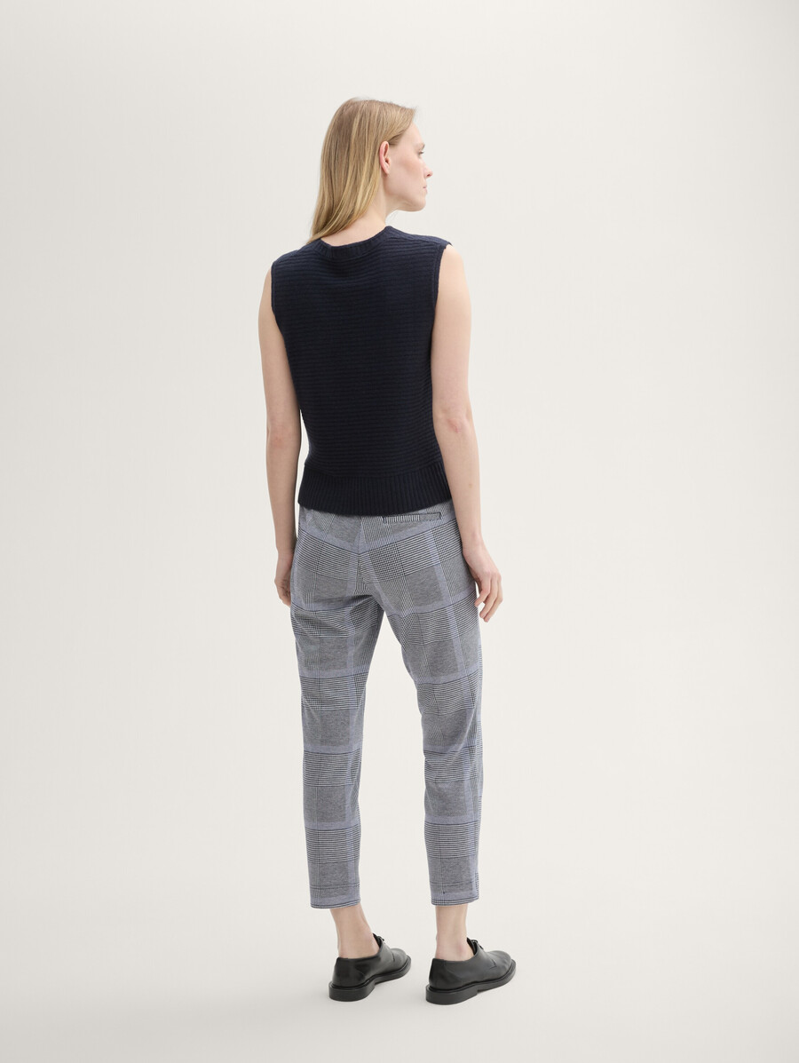 pantaloni a quadri larghi in lenzing ecovero