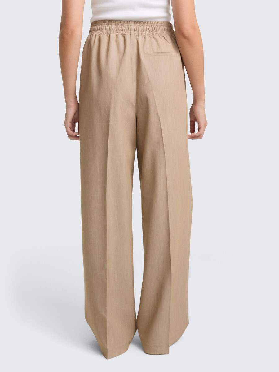 pantaloni a gamba larga con coulisse