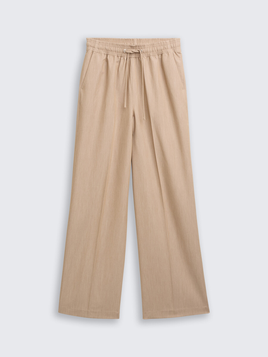 pantaloni a gamba larga con coulisse