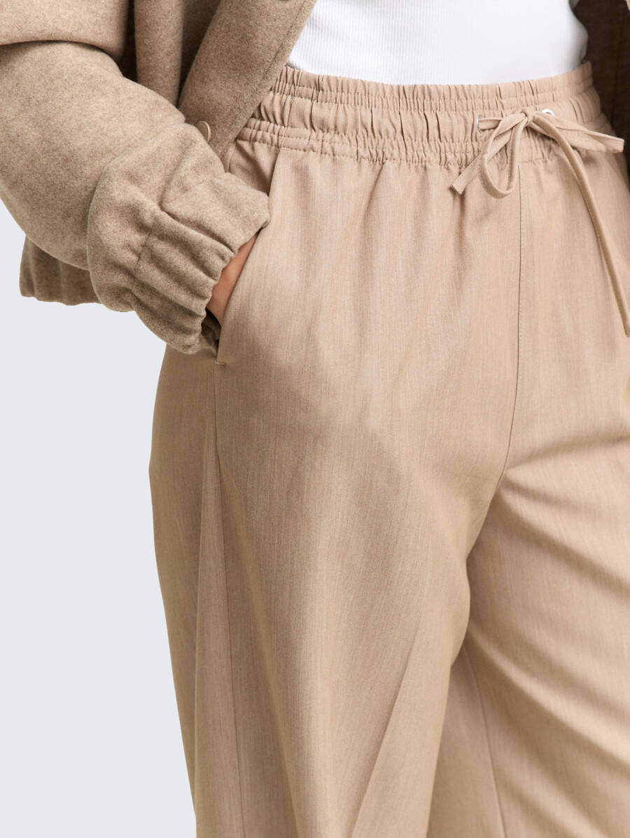 pantaloni a gamba larga con coulisse