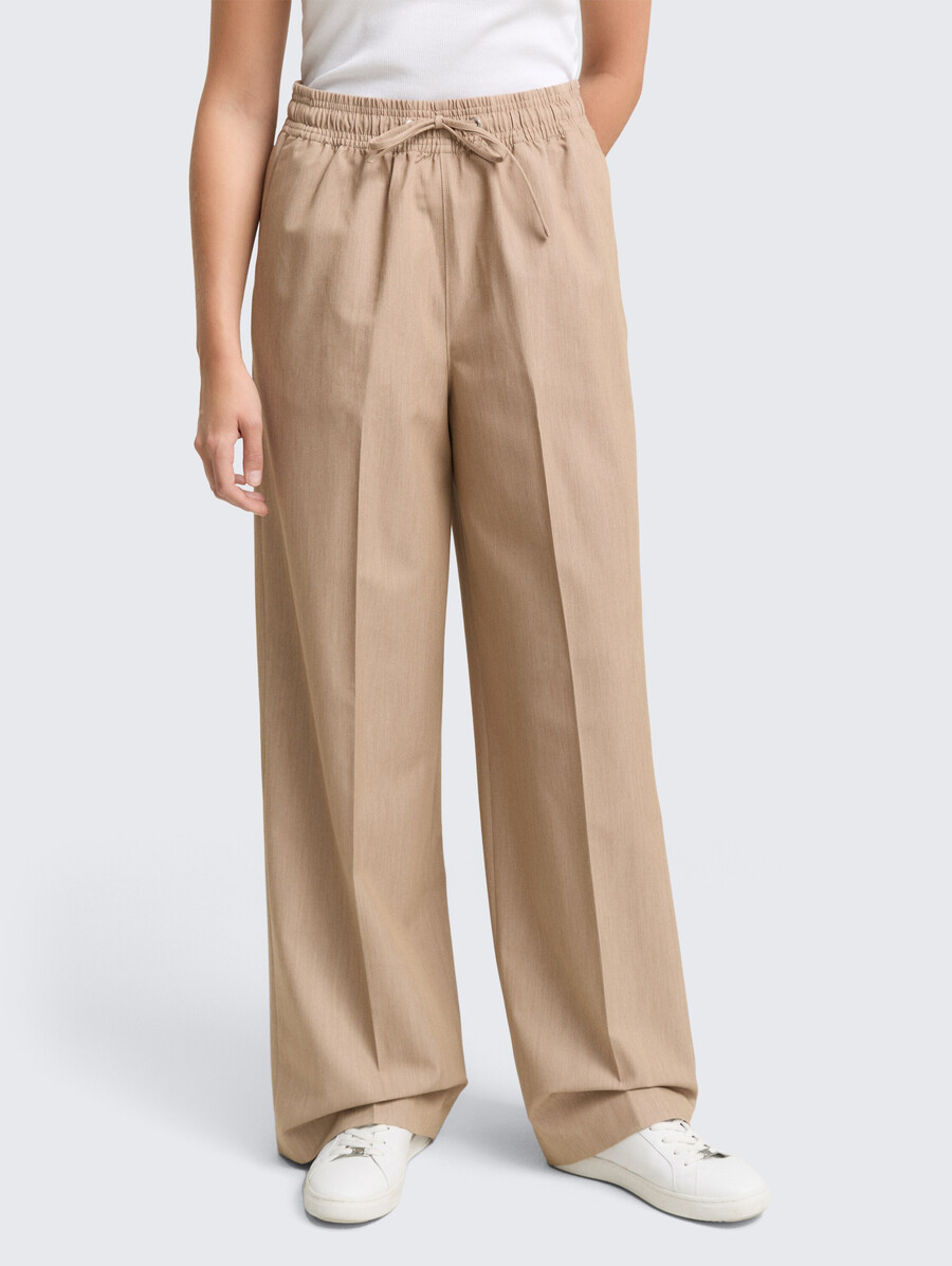 pantaloni a gamba larga con coulisse