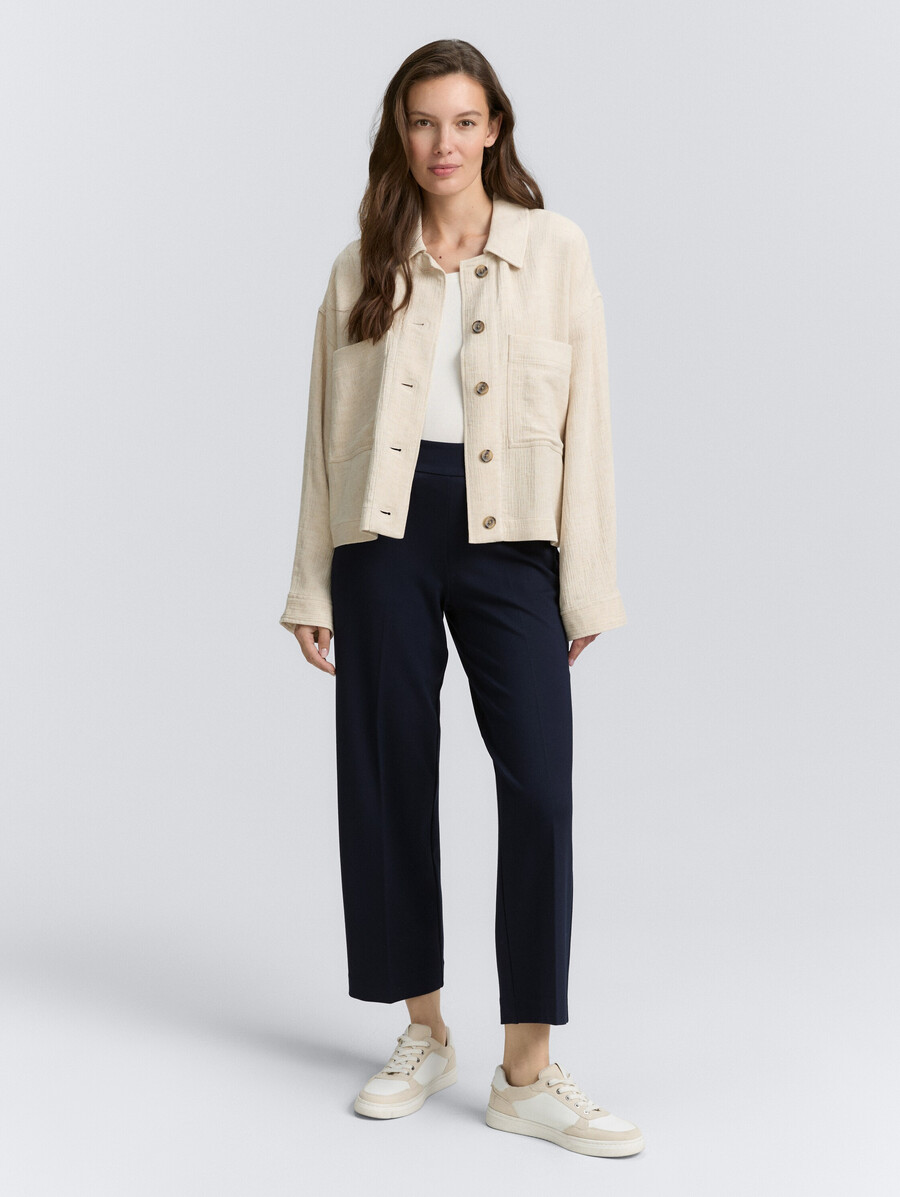 pantaloni dritti ttmia cropped