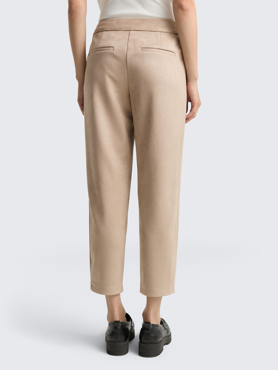 pantaloni larghi in effetto scamosciato