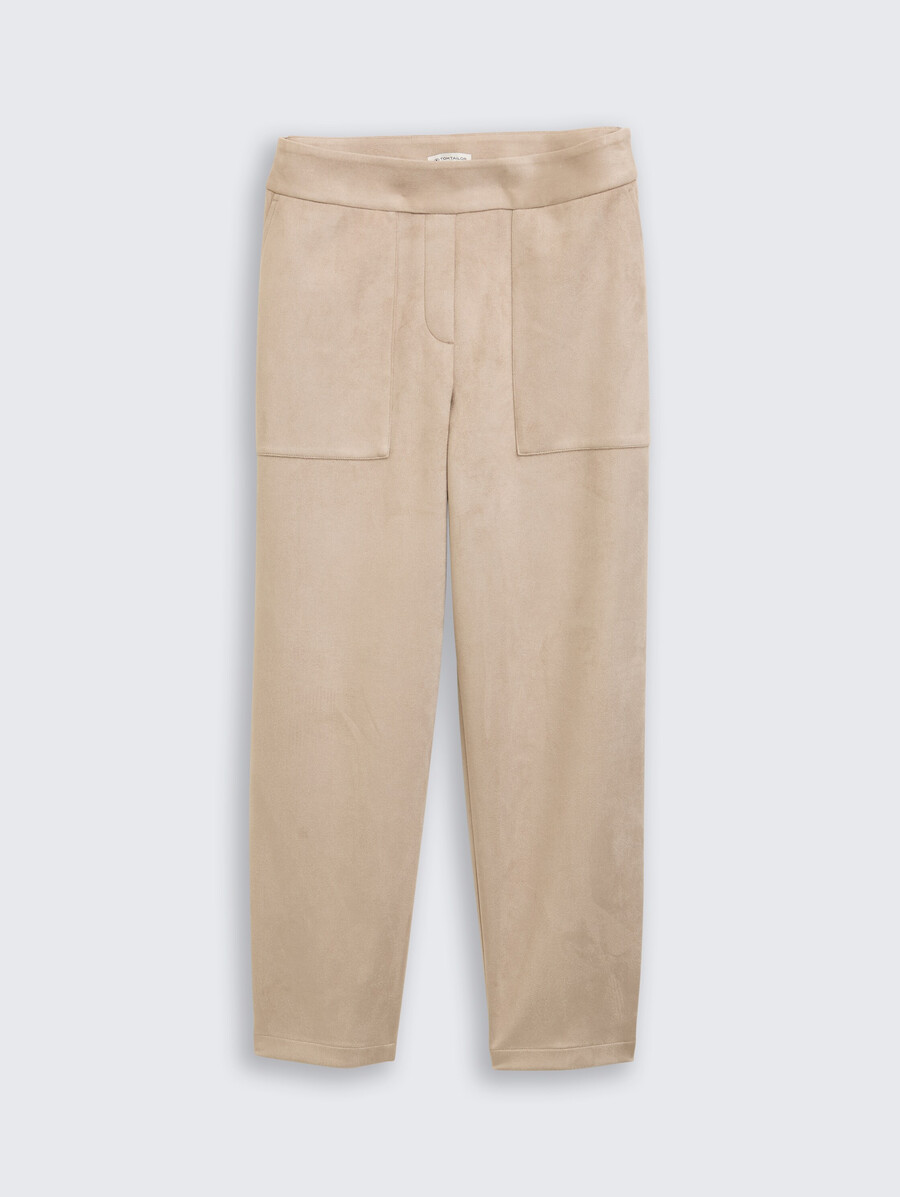pantaloni larghi in effetto scamosciato