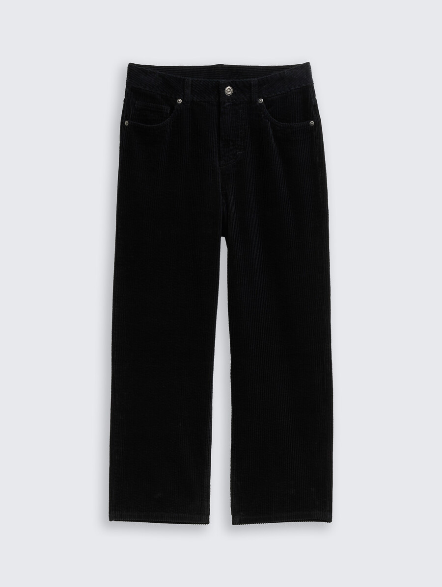 pantaloni larghi in velluto a coste