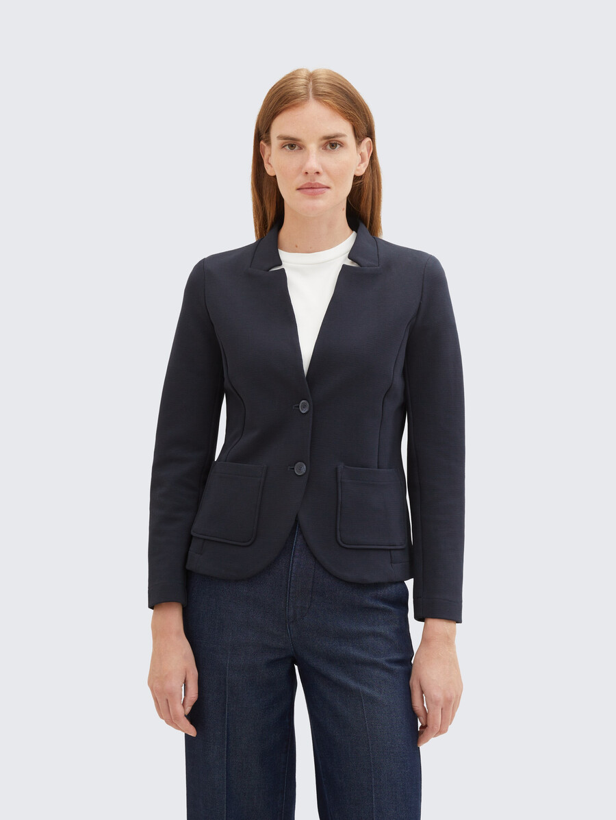 blazer slim fit con texture ottoman