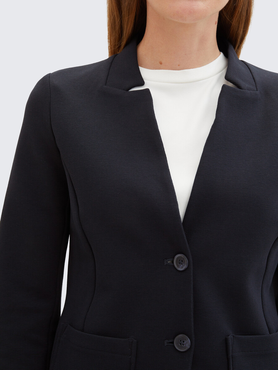 blazer slim fit con texture ottoman