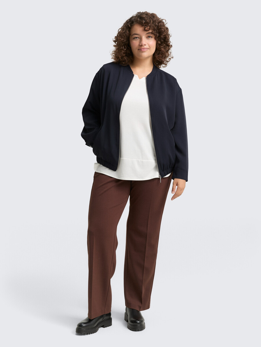 taglie forti - giacca blouson ampia