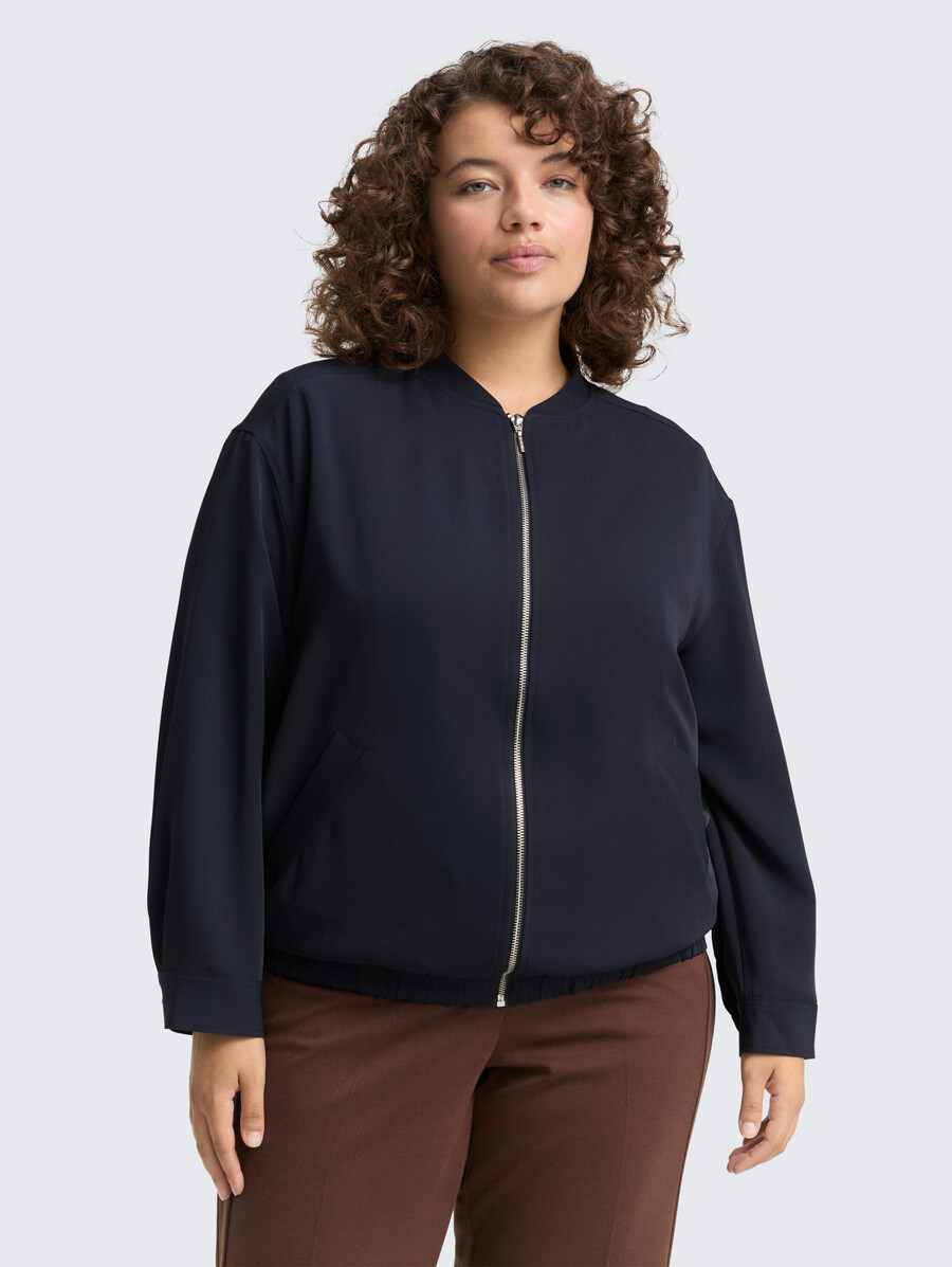 taglie forti - giacca blouson ampia